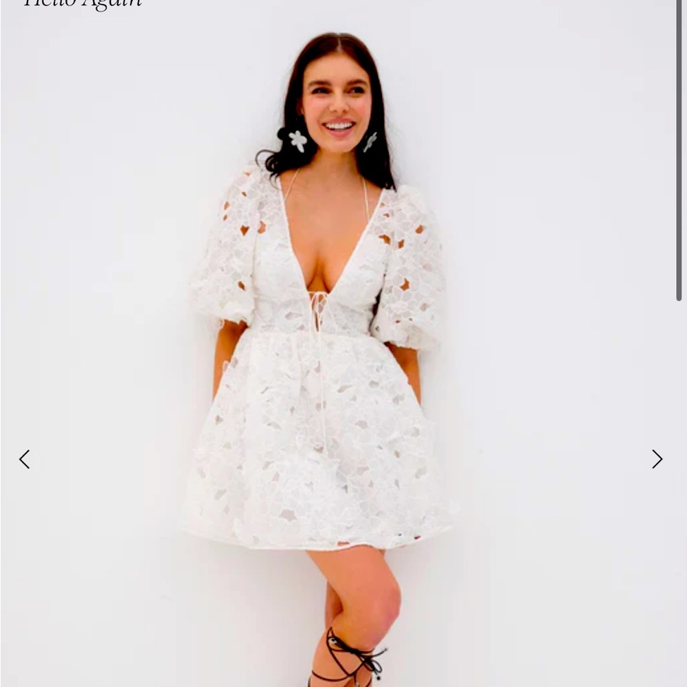 For Love and Lemons white mini dress. NWOT